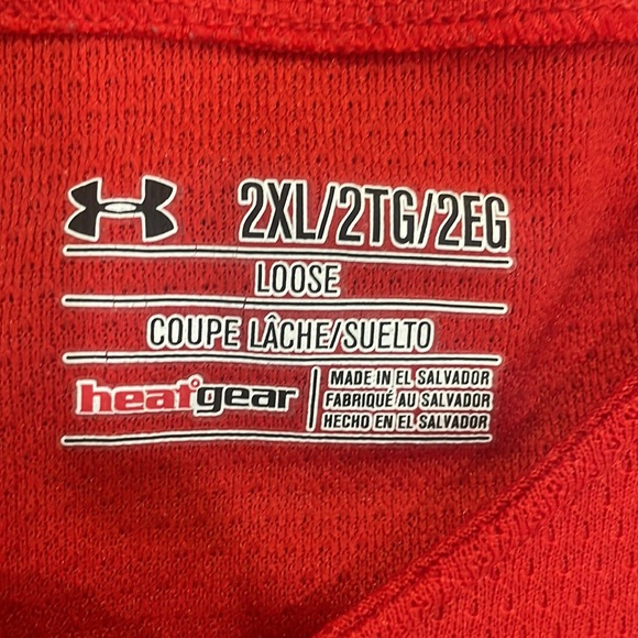 Under Armour Men’s Texas Tech Red Baseball Jersey Sz 2XL - Picture 4 of 12